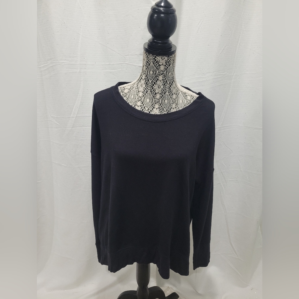 Athleta Soft Sweatshirt Dress Modal Soft Athleisure Black Medium XL